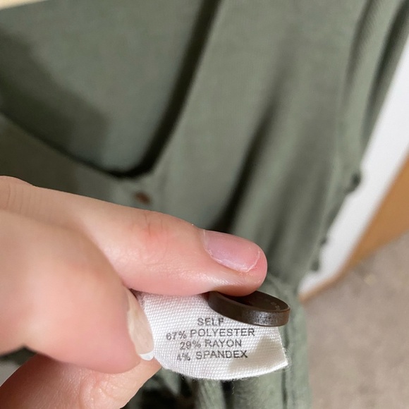 Altar'd State Olive Green Button-Down Dress - Picture 5 of 5
